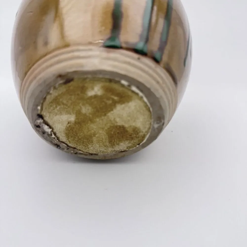 Art Pottery Drip Glaze Jar Stoneware Hand Thrown Vase Utensil Holder